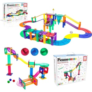 image:imagePicassoTiles 50PC Marble Run  50PC Magnetic Race Car Track Fun amp Creative Playset STEAM Learning Enhance Construction Skills HandEye Coordination and Fine Motor Skills Gift for Boys and Girls