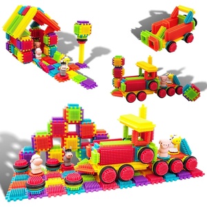 image:imagePicassoTiles PTB151 151pcs Hedgehog Lock Block STEM Building Tiles Truck Theme Set Learning Playset STEM Toy Set Educational Kit Child Brain Development Preschool Kindergarten Toy wAnimal FiguresTruck Theme
