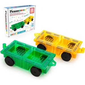 image:imagePicassoTiles Vehicle Set Magnetic Car Toy Construction Block Parts Ages 3Yellowgreen