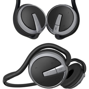 image:imageSoundbot Behind the Neck Headphones Sweat Resistant SecureFit for Sports  20hr music streaming 25hr handsfree calling builtin voice command sleek black finish lightweight allday comfort fit